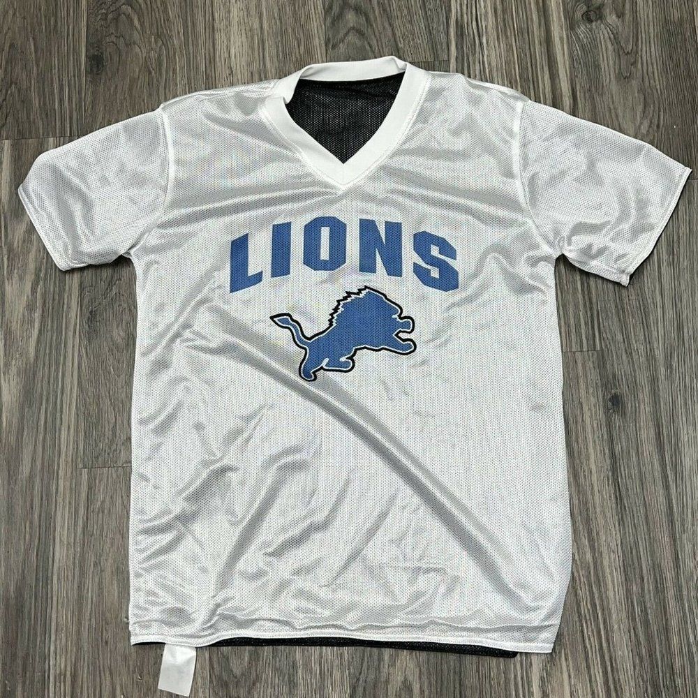 NFL White and Black reversible Detroit Lions Jersey sz M